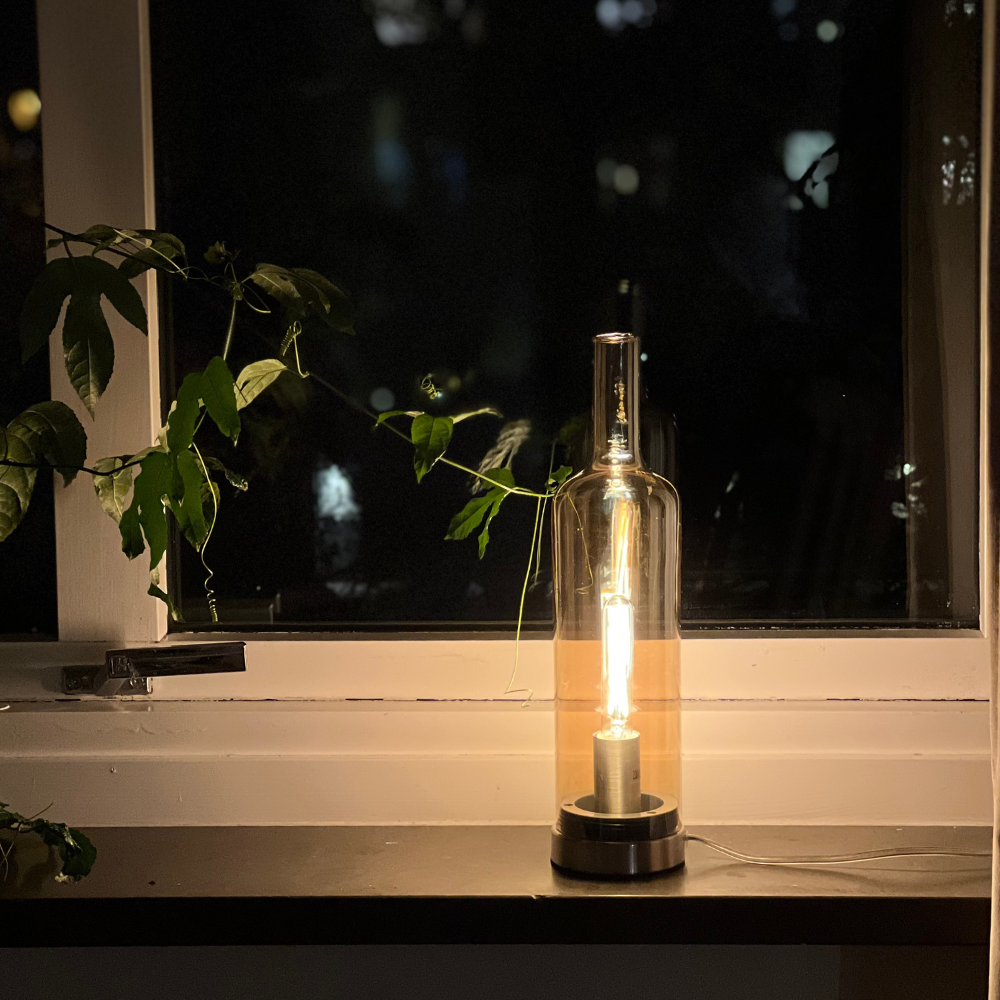 Flaska - Ljusbrunt Glas