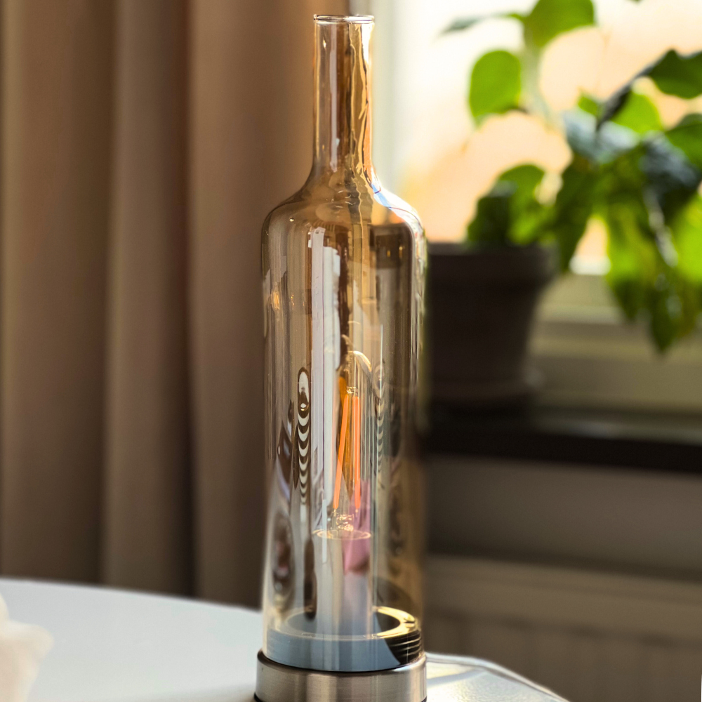 Flaska - Ljusbrunt Glas