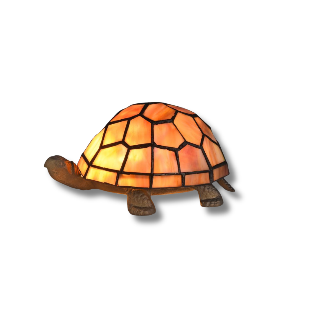 Sköldpadda lampa, dekorationsbelysning, tiffany lampa, tiffany glas, tiffany sköldpadda, Sköldpadda belysning, Tiffany bordslampa,