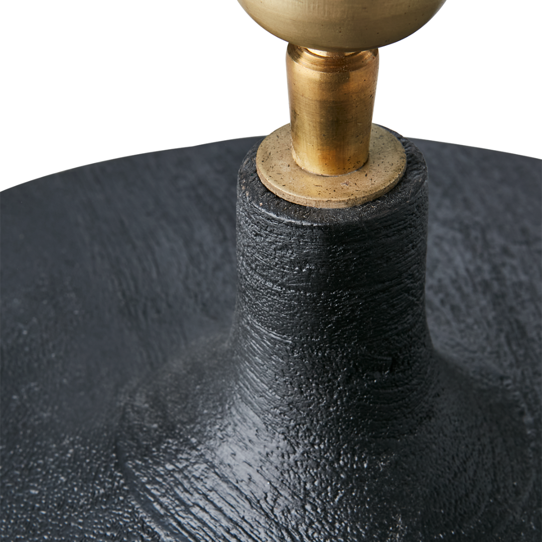 Lampfot Mango Trä Svart-Small