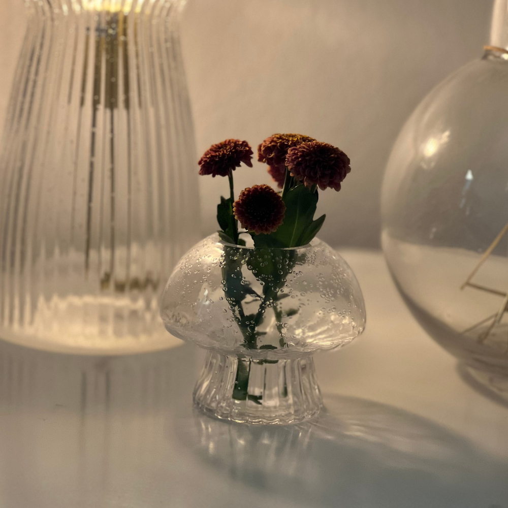 Ljuslykta, mysigt ljus, svampbelysning, fungo, svamplampa, lampa, svampform, dekorationsljus, dekorations ljus, dekorations lykta, mysig ljuslykta,