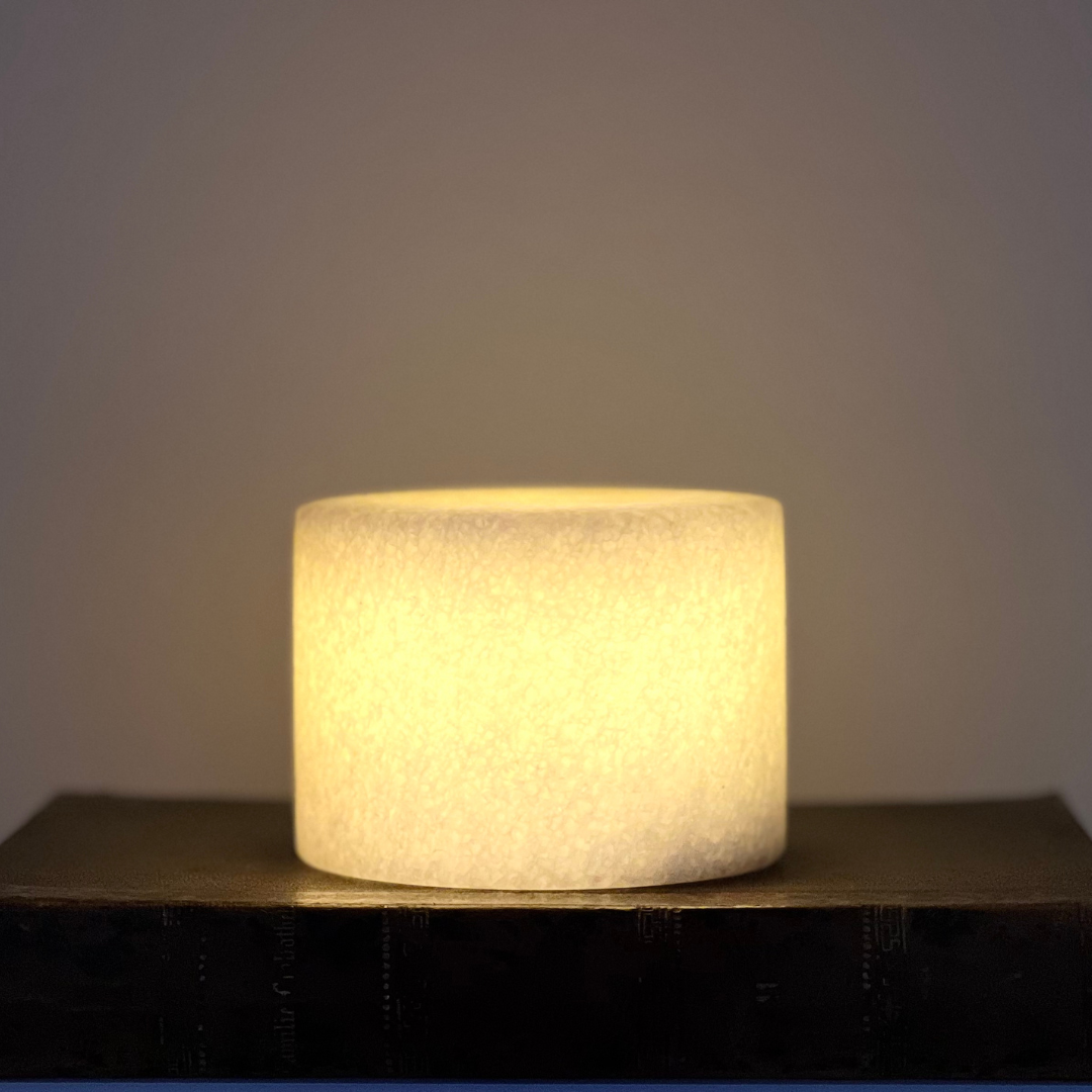 marmorsten, marmorlampa, fönsterlampa, nattlampa, bordslampa, marmorbelysning, trådlös lampa i marmor,