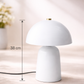 Svampformad designlampa. Mellan vit svamplampa 38 cm – modern bordslampa i järn. 