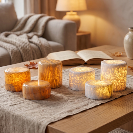 Paket med Lysande Klara Marmorstenar - 6 Varianter (Paketpris)