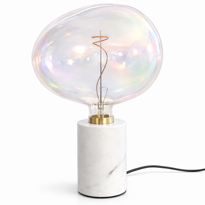 Vit Marmor Bordslampa - Bubblan