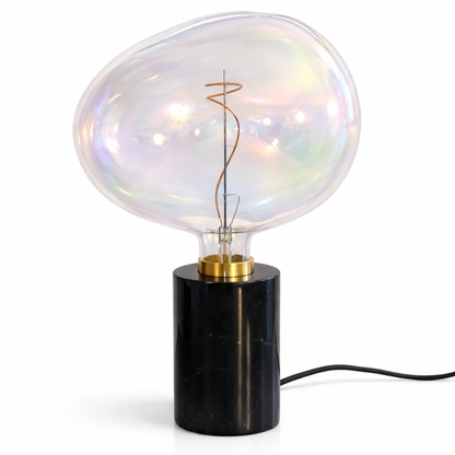 Svart Marmor Bordslampa - Bubblan