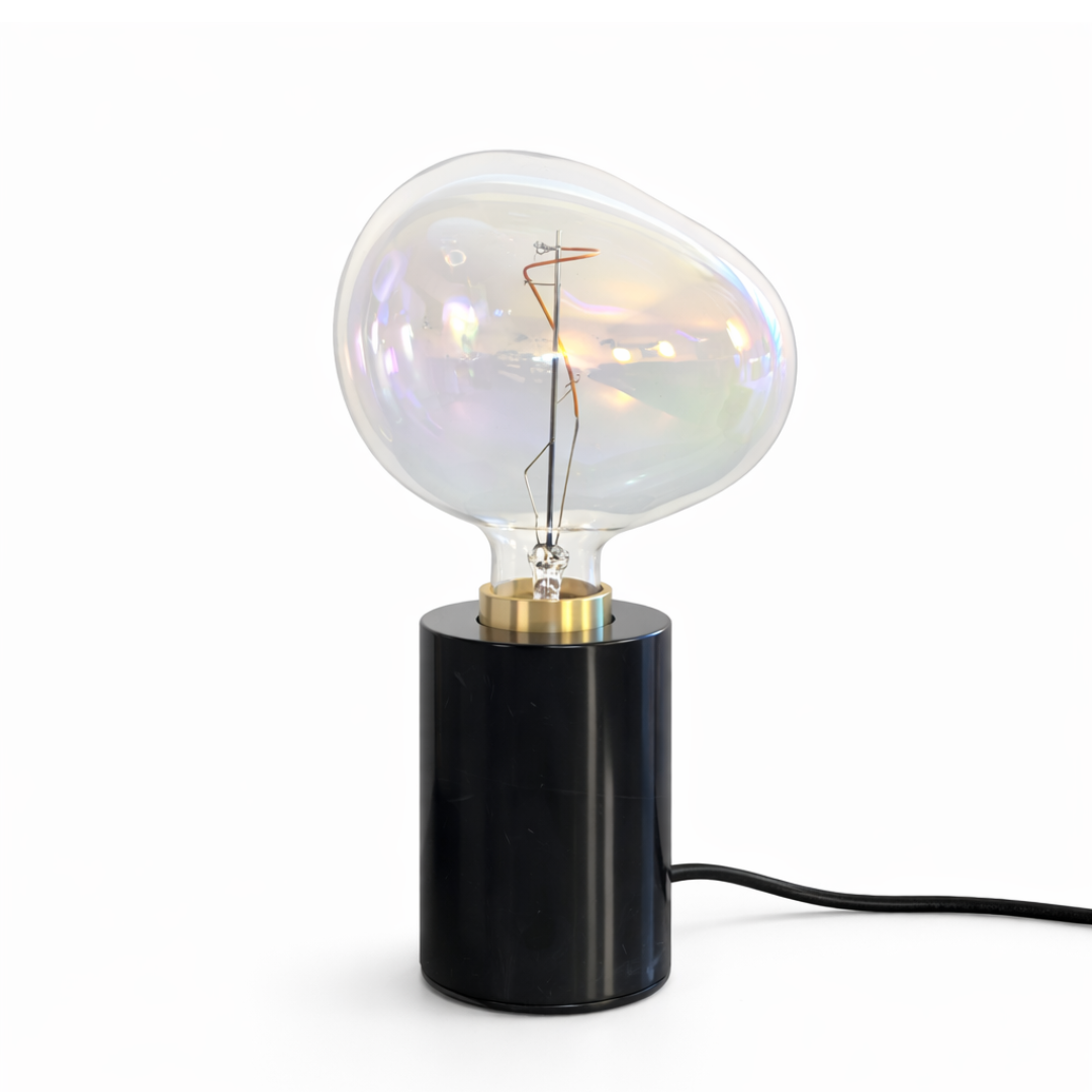 Svart Marmor Bordslampa - Bubblan