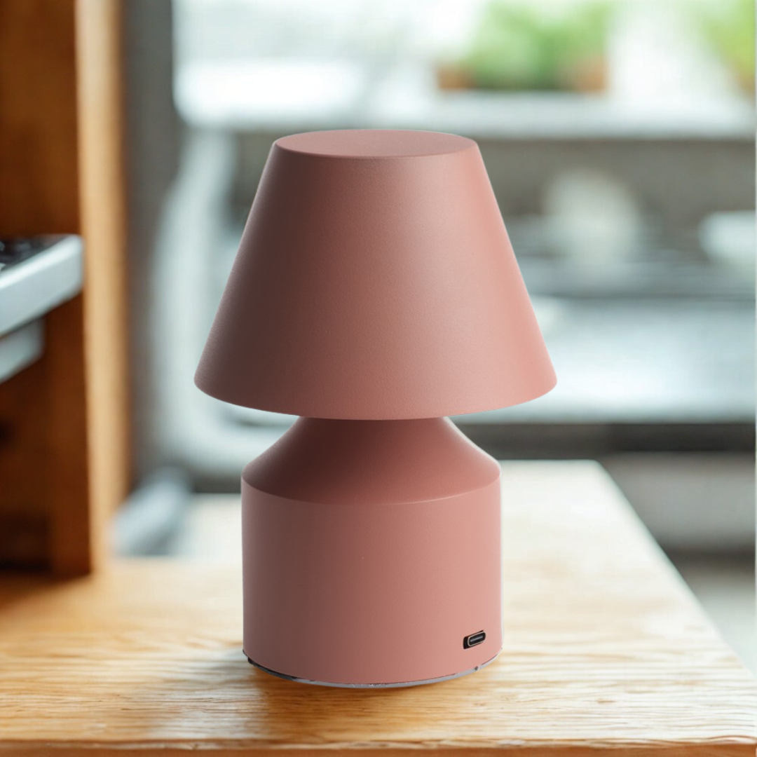 röd bordslampa, stilren bordslampa, trådlös bordslampa röd, stilren bordslampa,
